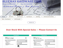 Tablet Screenshot of bluemanhardware.com